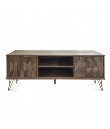 TV STAND 2ΠΟΡΤΕΣ ΚΑΡΥΔΙ ΜΕ PATTERN